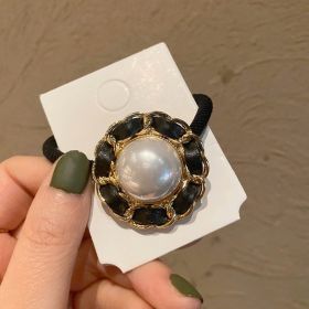 Pearl Button Hair Tie-2049 (Option: 6926398642049)