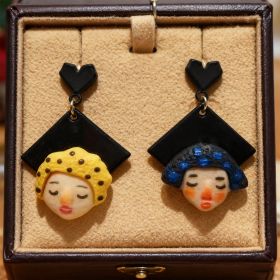 Cartoon Girl  Earrings-1119 (Option: 6926398651119)