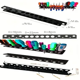 Heavy-Gauge Metal Wall Tool Panel With Mounting Kit - Workshop Organizer For Pliers/Screwdrivers, Wall Storage System Heavy-Gauge Steel Wall Tool (Option: 2pcsstyleCD)