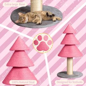 31.5in Christmas Tree Cat Scratcher, Cat Scratching Post For Indoor Cats, Large Sisal Cat Scratching Tree Cat Scratch Tower (Option: Default title)