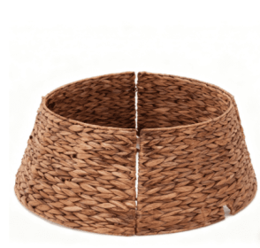 Christmas Tree Collars, Rattan Tree Skirts And Stand Base Covers, Christmas Decorations (Option: Brown 24IN)