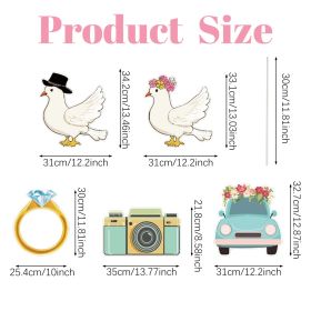 5Pcs Wedding Yard Signs (Option: W13535773)