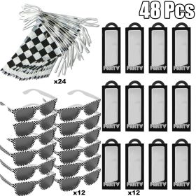 48 Pcs Racecar Party Decoration Set (Option: W13613470)