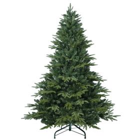 Artificial 7.5ft Green Christmas Tree With 3135 PE PVC Mixed Branch Tips, Steel Wire, Hinged Premium & Foldable Base For Indoor Holiday Decoratin (Option: Default title)