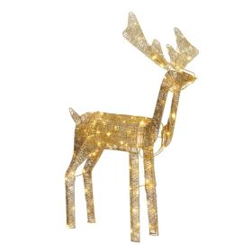 3.6FT Motorized Reindeer With Shaking Head, Outdoor Christmas Decorations With Motor & 120 Warm White LED Lights, For Xmas Outdoor Holiday Indoor (Option: Default title)