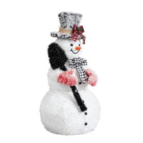 3FT Lighted Snowman Holding Spade Christmas Decorations, Pre-lit Holiday Decor With 110 Warm White LED Lights For Xmas Outdoor Indoor Decor Light (Option: Default title)