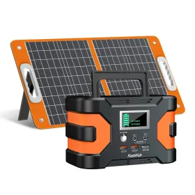 200W Peak Power Station, Flashfish CPAP Battery 166Wh 45000mAh Backup Power Pack  With 60W 18V Portable Solar Panel, FLASHFISH Foldable Solar Cha (Option: EA150TSP60)
