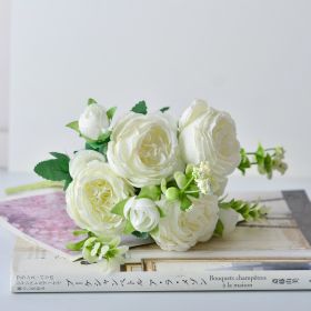 Korean Hand Holding Flowers, Wedding Bouquet, Home Bouquet (Option: White)