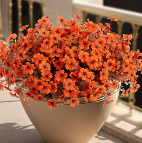 Bionic Flowers And Plants, Autumn Red, Orange, Yellow, Mixed Colors. (Option: Orange)