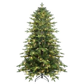 Artificial 4ft Green Christmas Tree With 1071 PE PVC Mixed Branch Tips, 150L Warm White Led, Steel Wire, Hinged Premium & Foldable Base For Indoo (Option: Default title)