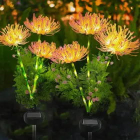 4 Pack Solar Garden Lights Outdoor, Solar Flower Lights For Yard With Lighting Modes, Glowing Flowers & Stems, Auto ON/Off Outdoor Light For Gard (Option: 8pcs)