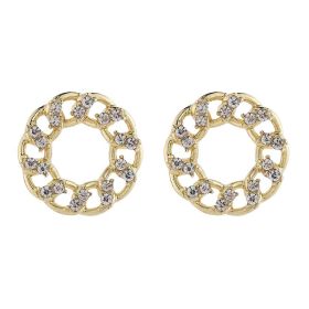 Circle Zircon Earrings (Option: 6926398669749)
