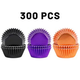 300 Pcs Halloween Foil Cupcake Liners (Option: W13732781)
