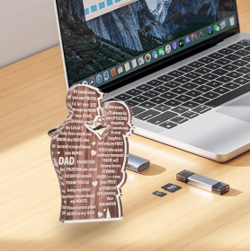 Fathers Day Presents From Daughter Heartfelt Acrylic Plaque For Dad Daddy Present Love Gift DecorSign For Desk Decoration Christmas Birthday Dads (Option: W13667815)