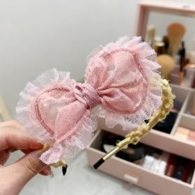 Pearl Yarn Headbands-Pink 9474 (Option: Pink)