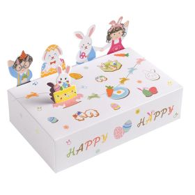 10PCS Cartoon Gift Boxes 3D Stand Rabbit Paper Treat Box (Option: W13477503)