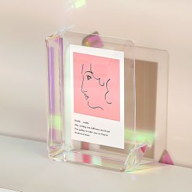 4x6 Inch Colorful Acrylic Photo Frame Box Creative Picture Holder Stylish Gradient Color Collage Frame (Option: Colorful-4x6 Inch)