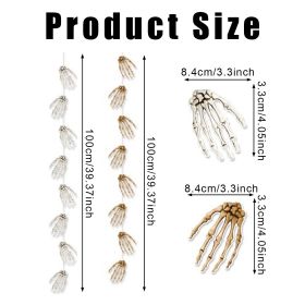 6 Packs Halloween Ceiling Ornaments Phalanges Hanging Paper Banner Hanging Streamers Garland Horror Theme Party Party Decor Props For Halloween B (Option: Yellow and White)