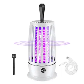 Rechargeable Mosquito Killer Lamp Bug Zapper With Night Light Strap Mosquito Catcher With Max 1615Square Feet Range UV Light For Indoor Outdoor (Option: White)
