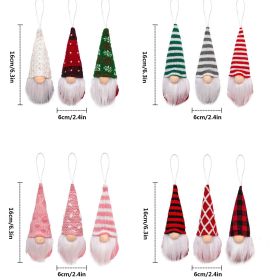 12PCS Christmas Plush Gnome Pendant Xmas Tree Hanging Doll Decor Santa Elf Home Ornaments For Christmas Holiday Winter Birthday Party Indoor Deco (Option: W13732766)