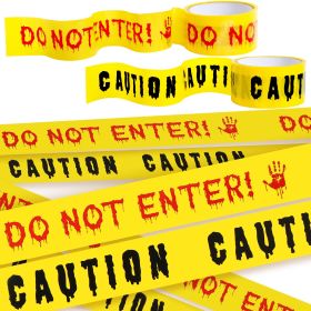 2 Rolls Halloween Decorations Caution Tape 1.9in 82ft Safety Warning Tape Do Not Enter Tape Halloween Fright Warning Strip Hazard Barricade Tape (Option: 2 Rolls)