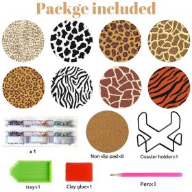 8Pcs Rhinestones Art Coasters (Option: W13627238)