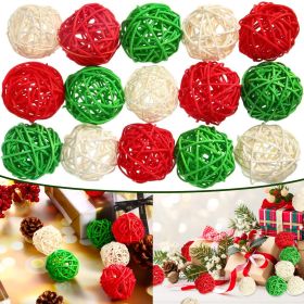 30 Pieces Wicker Rattan Balls Decorative Orbs For Bowl Centerpieces Christmas Vase Filler For Holiday Xmas Home Table Decor DIY Craft Aromatherap (Option: W13732786)