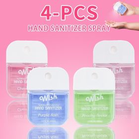 1.2 oz Hand Sanitizer Spray With Bag, (4 Scent) Purple Rain/Peachy Nectar/Fruit Punch/Cherry Pop (60350: 60350-(Mix 4 scents)-12)