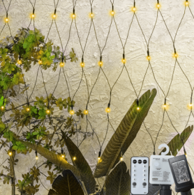 3X2-meter 360-degree LED Net Light Christmas Light For Indoor And Outdoor Decoration. Prohibited From Being Sold On The TEMU Platform (Option: Yellow)