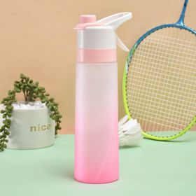 Spray Water Bottle For Girls Outdoor Sport Fitness Water Cup Large Capacity Spray Bottle Drinkware Travel Bottles Kitchen Gadgets (Option: PCpink)