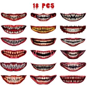 18 Sheets Halloween Temporary Tattoo Stickers (Option: W13688156)