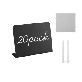 Mini Chalkboard Signs - 4"x3" Food & Party Table Signs - Wedding & Bakery (Option: Black)