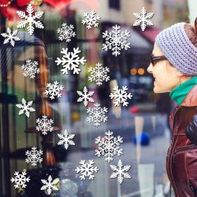 5 Sheets White Snowflake Static Sticker (Option: W13278817)